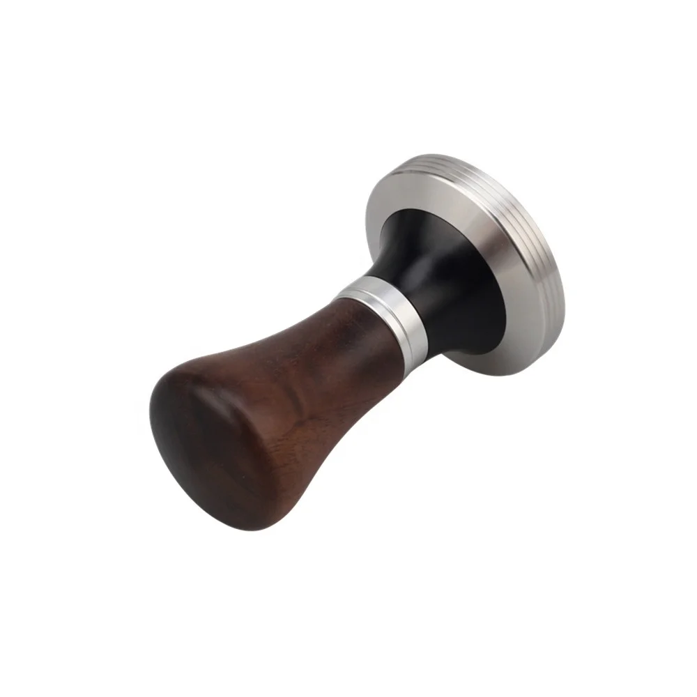 Design Coffee Stamp with Real Wood Handle, Barista Tamper