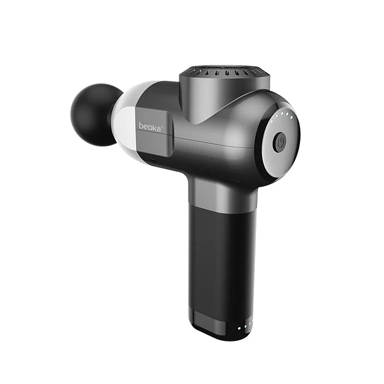 Beoka 2024 best selling portable usb body electric deep tissue muscle massage gun handle portable fascia gun with heat