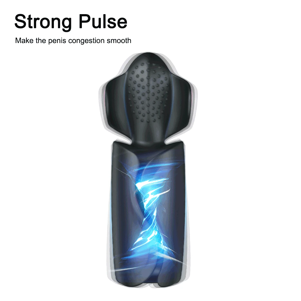 Male Masturbation Cup Penis Massager Endurance Delay Lasting Trainer Electric Pulse Vibrator Sex Toys for Men