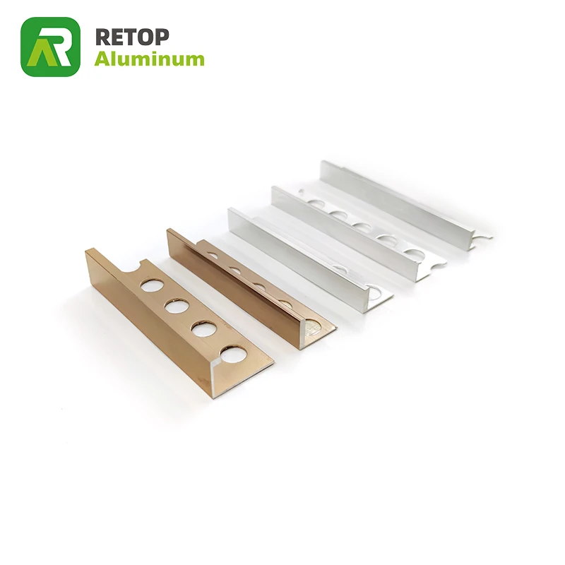 Customized Decoration Protection Edge L Shape Ceramic Tiles Aluminum Chrome Angel Trim