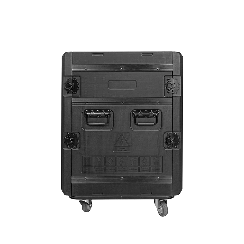 Yinyun Amplifier Effect Rack Flight Case Plastic ABS 8U Audio Rack Case with pulleys