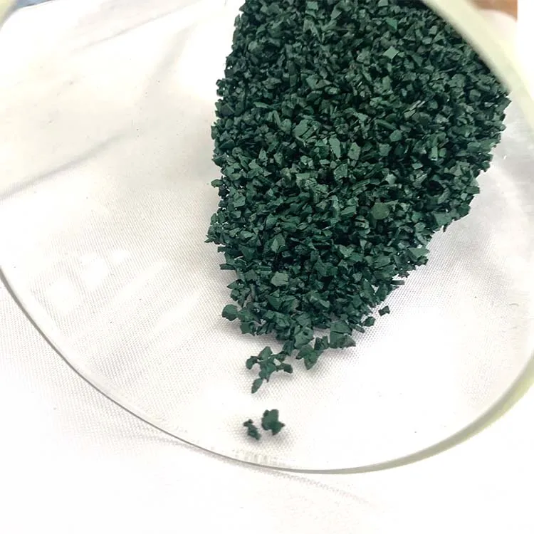 Dyed Green color 1~3 mm SBR Artificial Grass Filling Granulated Rubber particles
