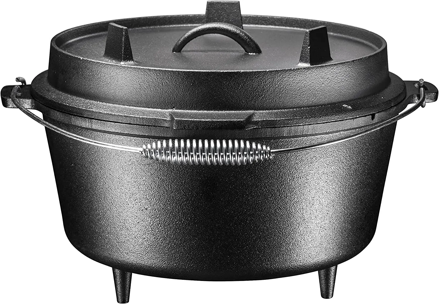 Cast Iron Camping Cookware Classic Round Shape Outdoor Dutch Oven Three Legs Cast Iron Ducth Oven