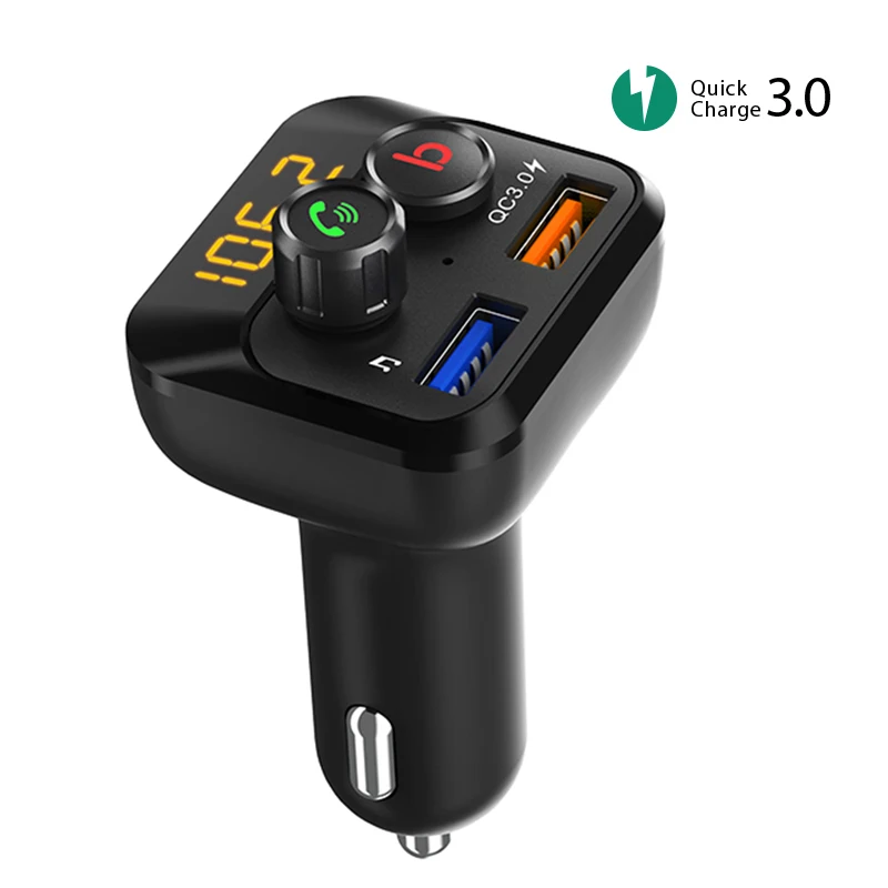 
Amazon Best Selling Handsfree fm transmitter 5.0 version,support QC3.0 quick charge 