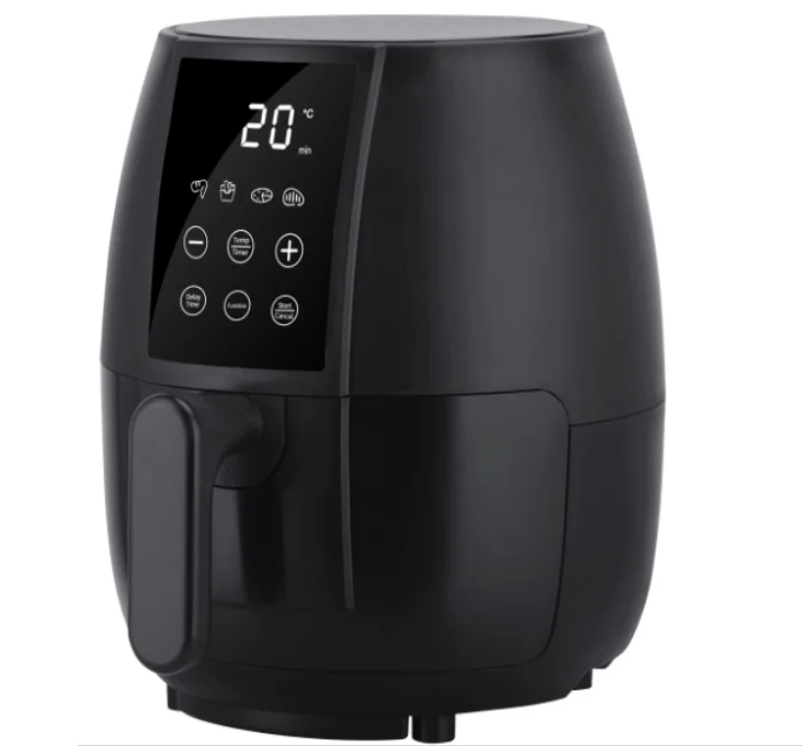2.5L round Electric Air Fryer with Detachable Oil Container for Household Use Made of Durable Plastic