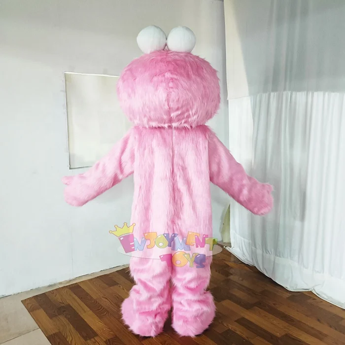 Customized Cute Cartoon Pink Elmo Mascot Costume Adult Character Activity Party Play Plush Mascot Costume for Sale