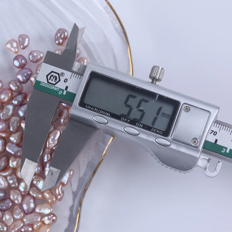 5-9mm AAA A Natural Pink Purple Loose Real Fresh Water Keshi Pearl Beads