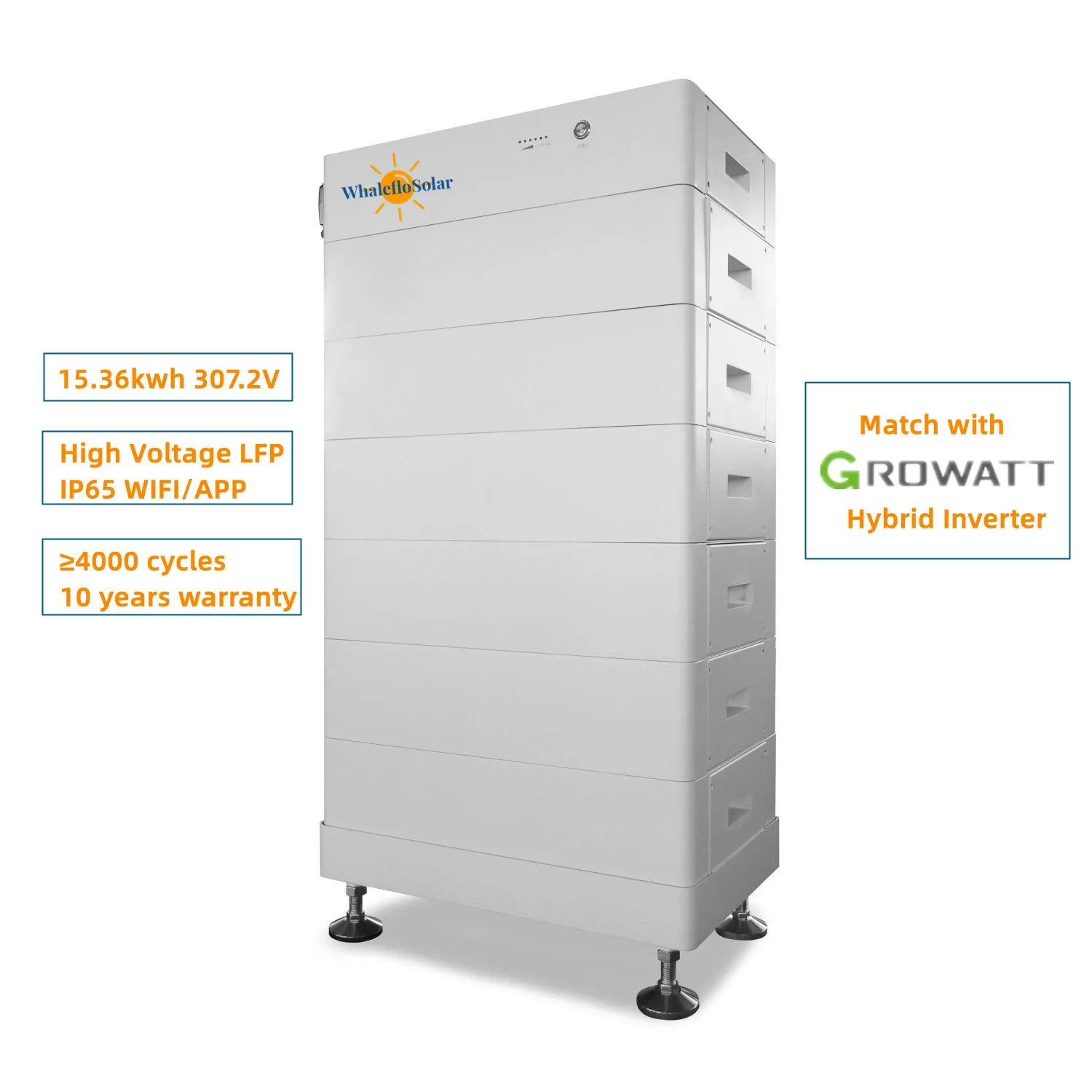 50A HV Battery For Growatt Solis SOFAR Megarevo Hybrid Inverter 10KW 20KW 30KW Stacked Energy Storage Battery For Energy S