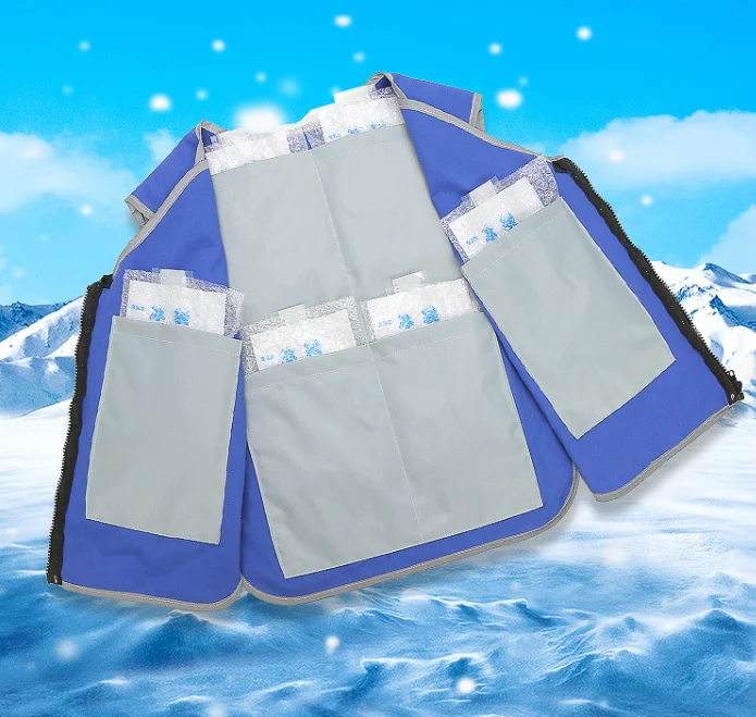 Summer Outdoor Work Heat Relief Safety Cooling Clothing Gel Ice Vest Longer Lasting Than Water Circulating