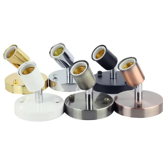 Polished Metal Desktop Lamp Base Ceramic Base Holder 6 ft Cord On/off Switch Plug E26/e27 Screw Base Ideal for CFL Lamp