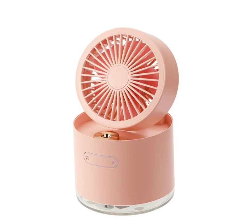 
Amazon Top OEM Travel Desktop Foldable Battery Humidifier Fan Portable USB Water Mist Mini Fan With LED Light 