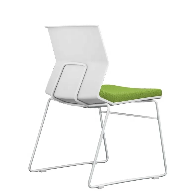 GS-1763 Ergonomic Plastic Backrest Fabric upholstery Stackable Visitor Conference Chair With cantilever base