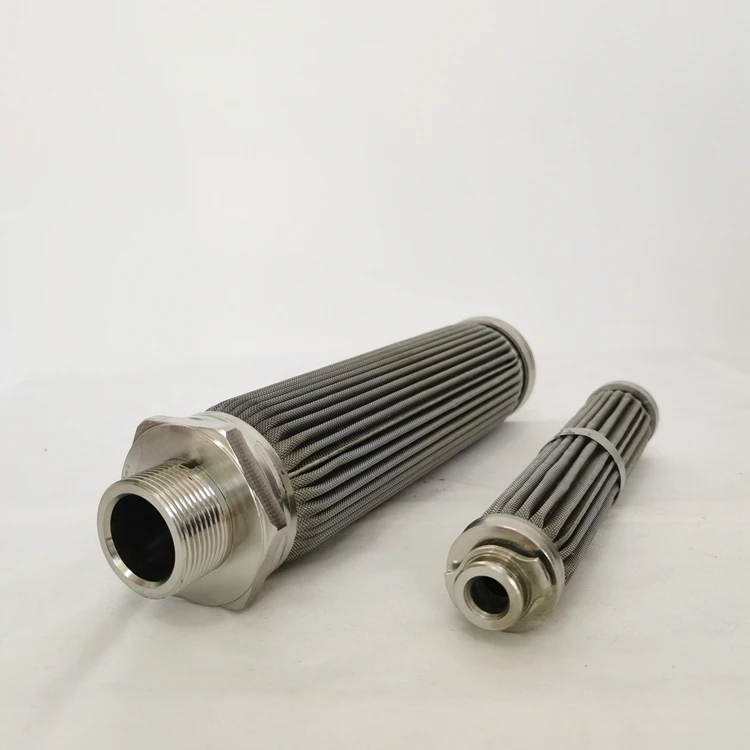 Mechanical filter cartridge 0.2 micro sintered stainless steel filter element with sintered felt