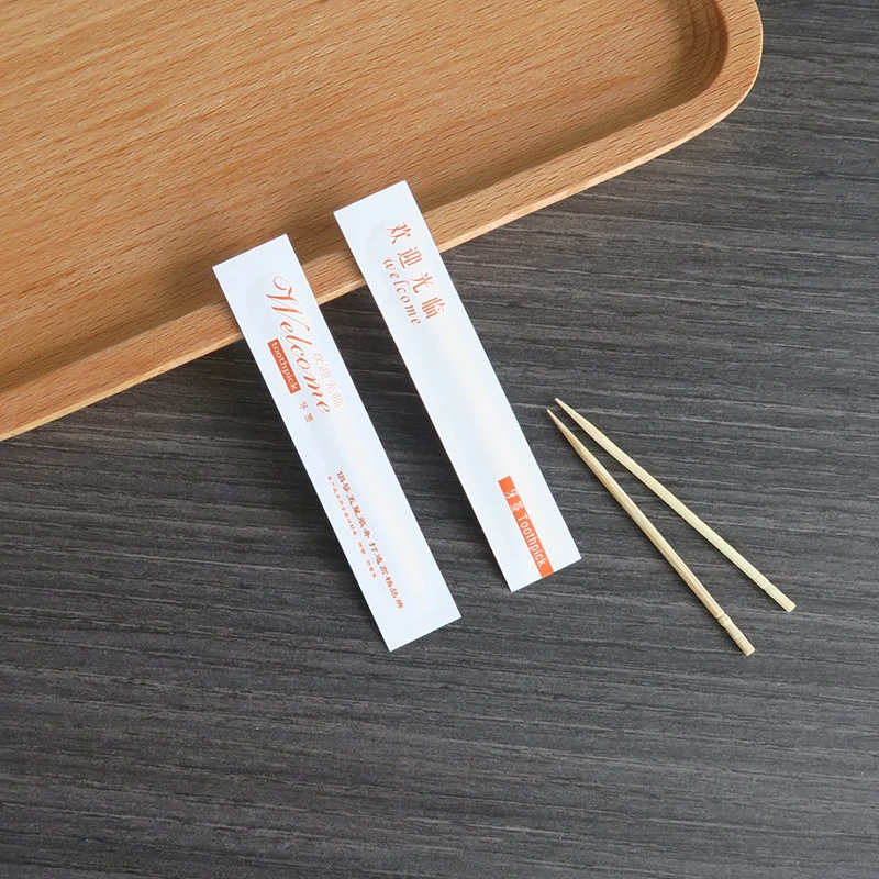 Custom toothpicks individually wrapped disposable birch wood bamboo toothpicks printing cheap toothpicks manufacturer