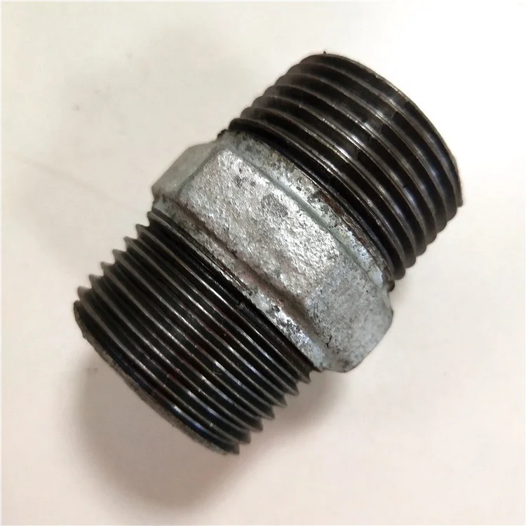 Galvanized Hexagon Nipple Malleable Iron Pipe Fitting/Cast Iron  Thread Nipple