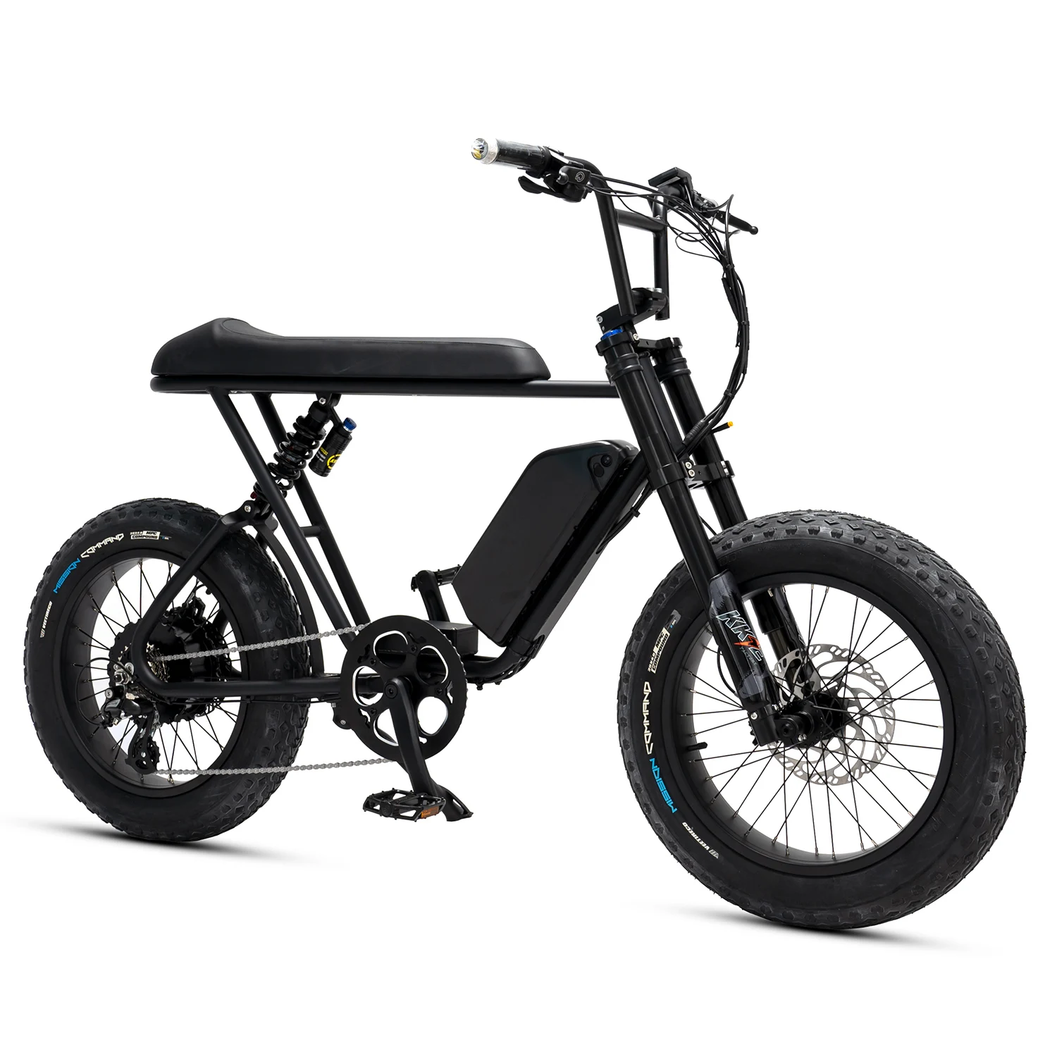 2024 Mario retro style full suspension fat tire electric bike powered by 48v 1000w Mac hub motor