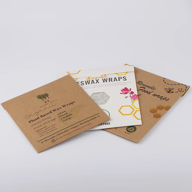 New design Best-sellers biodegradable food Beeswax Wraps BSCI instead of plastic wrap