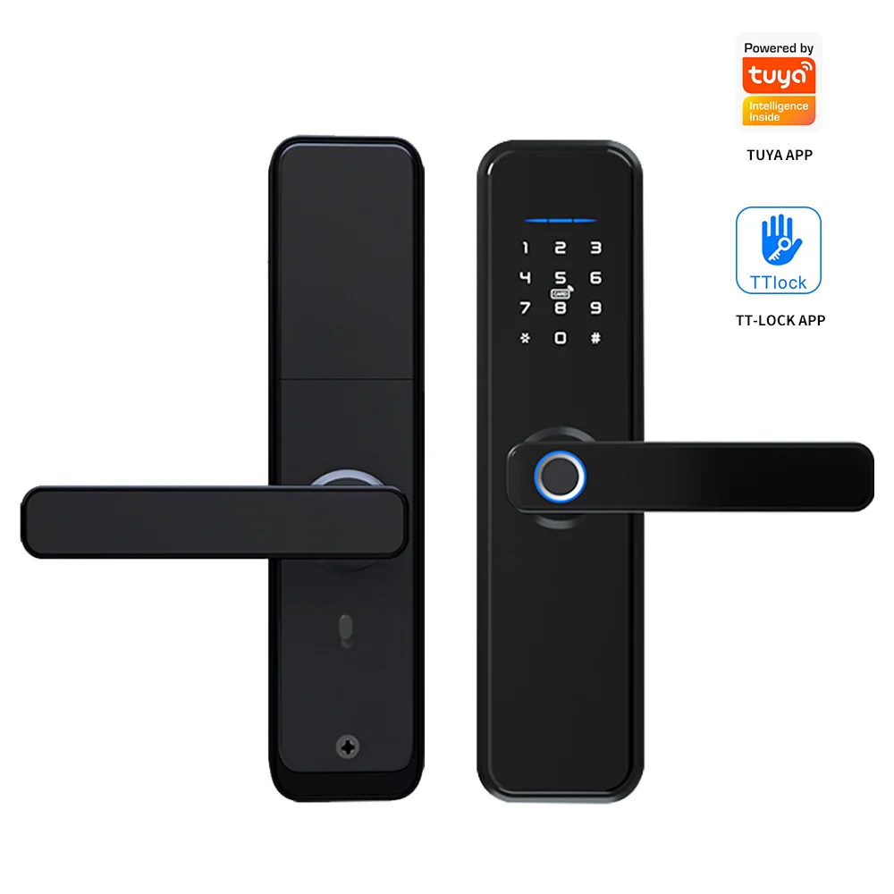 Amazon hot sell biometric intelligent wifi electronic password fingerprint tuya smart door lock