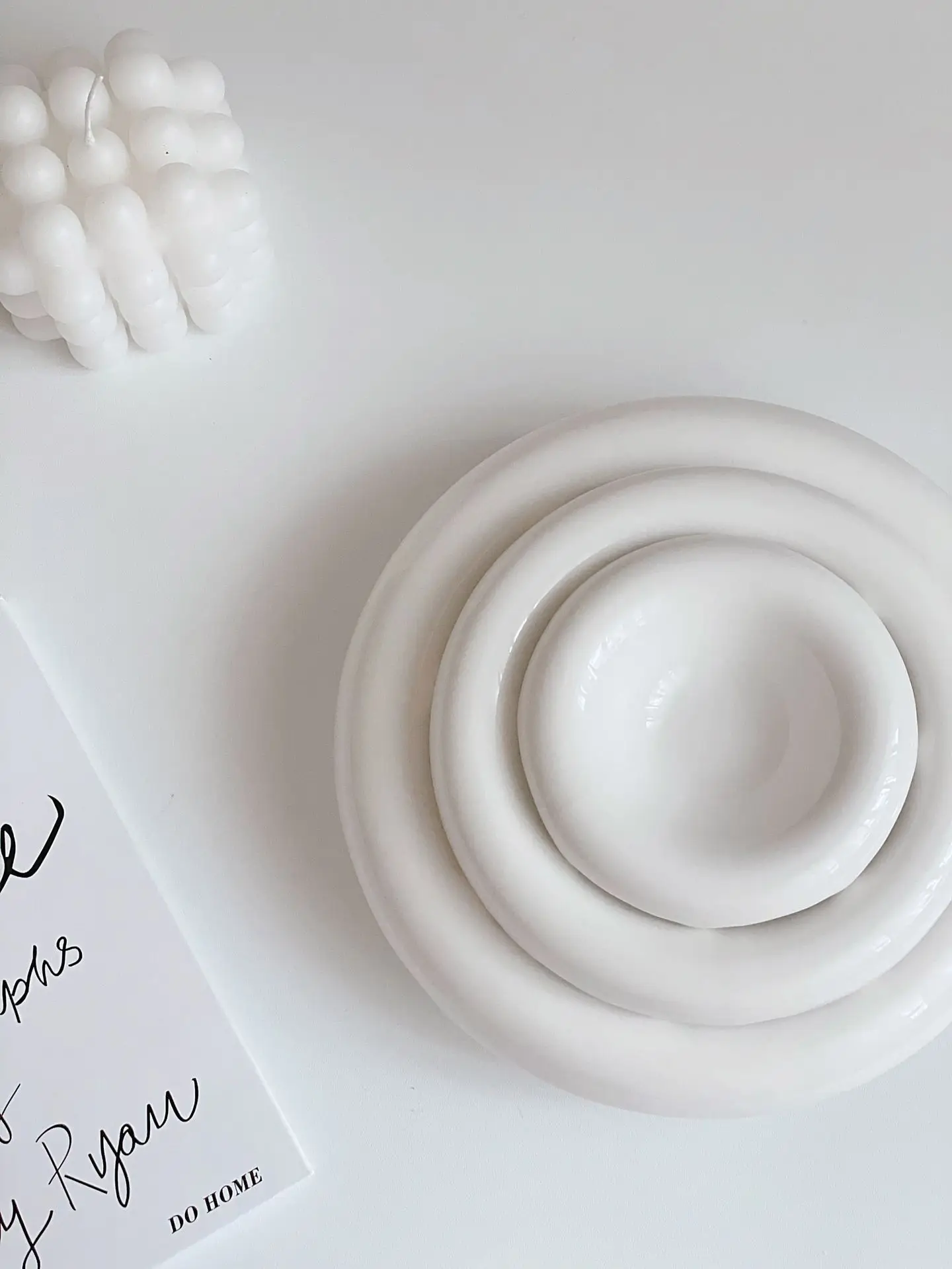 SYL OEM Korean chubby deep dishes INS style ceramic breakfast plate dessert salad plate household serving dishes