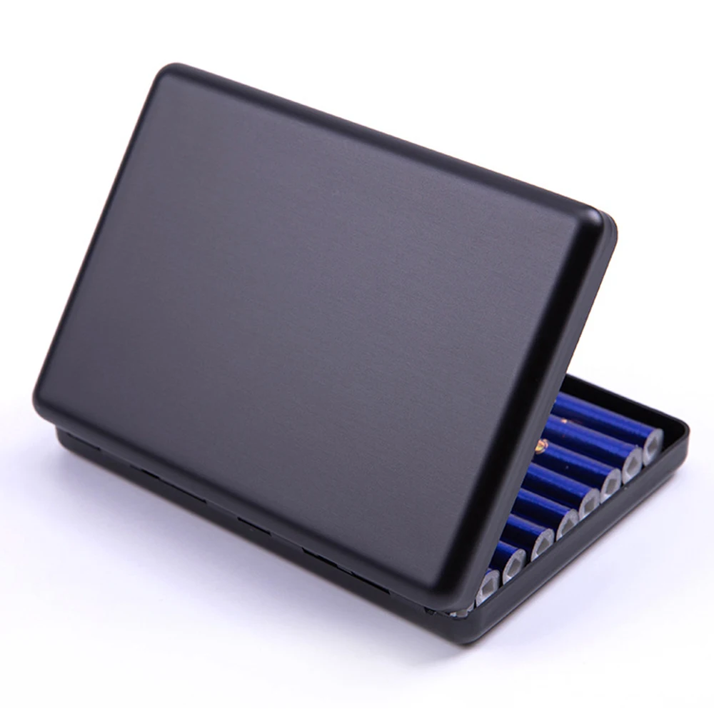 Minimalist Metal Cigarette Case Multifunction RFID Blocking Aluminum Mens Wallet Card Holder Cigarette Box for Laser Engraving