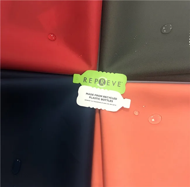 Eco-friendly GRS recycled polyester RPET pongee waterproof Shell garment Fabric