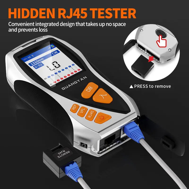 GUANGYAN Y9 4G network remote high-precision optical power meter 4 in1 Red integrated VFL 5/15/20/30 km Rj45 cable tester