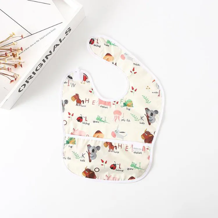 2021 Amazon hotsale cute designs best polyester baby bibs with high quality