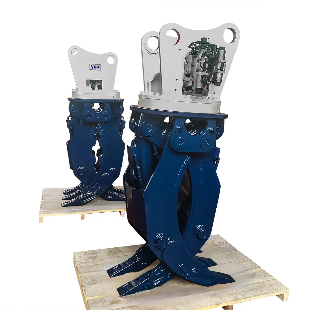 Hydraulic Log Grapple with Saw for Grabbing Timber Rock