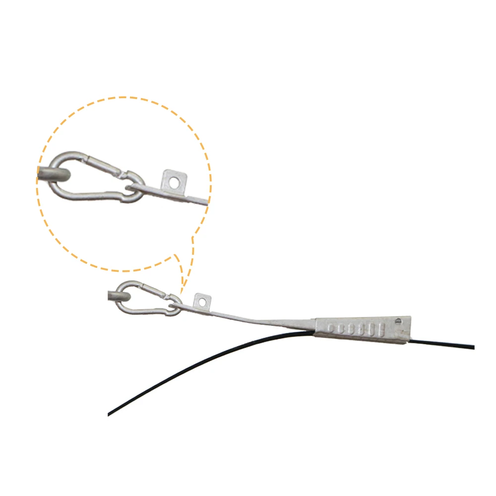 NF-BP-24D High Strength Cold Rolled Steel Overhead Wedge Round Drop Cable Clamp For FTTH Fiber Optical Cable Pole Installation