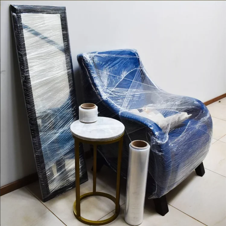 Factory Supply Hand and Machine Use White Clear PE LLDPE Packing Pallets Film Stretch Wrap Roll