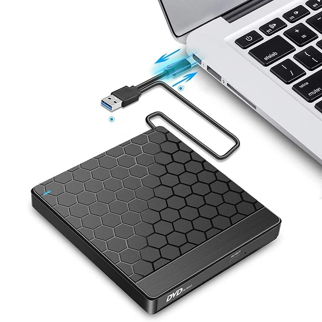 For Laptop Desktop Compatible with Win11 and Mac System External DVD Drive Optical Drive USB 3.0 Portable Drive