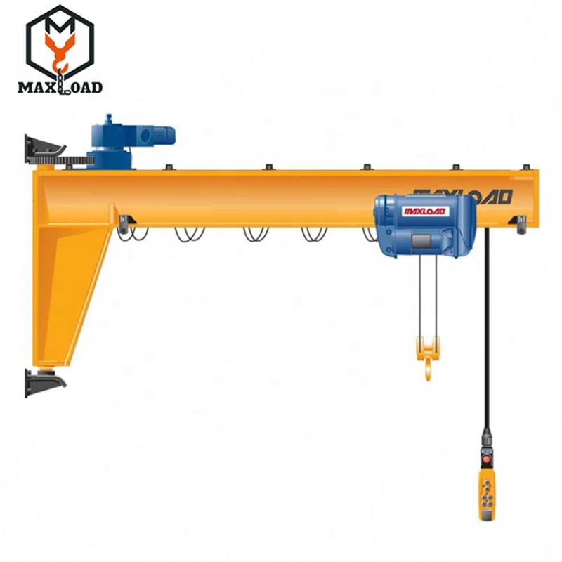 180 Degree Electric Rotation Wall Mounted Type Jib Crane Electrical  l-Beam cranes For Construction works