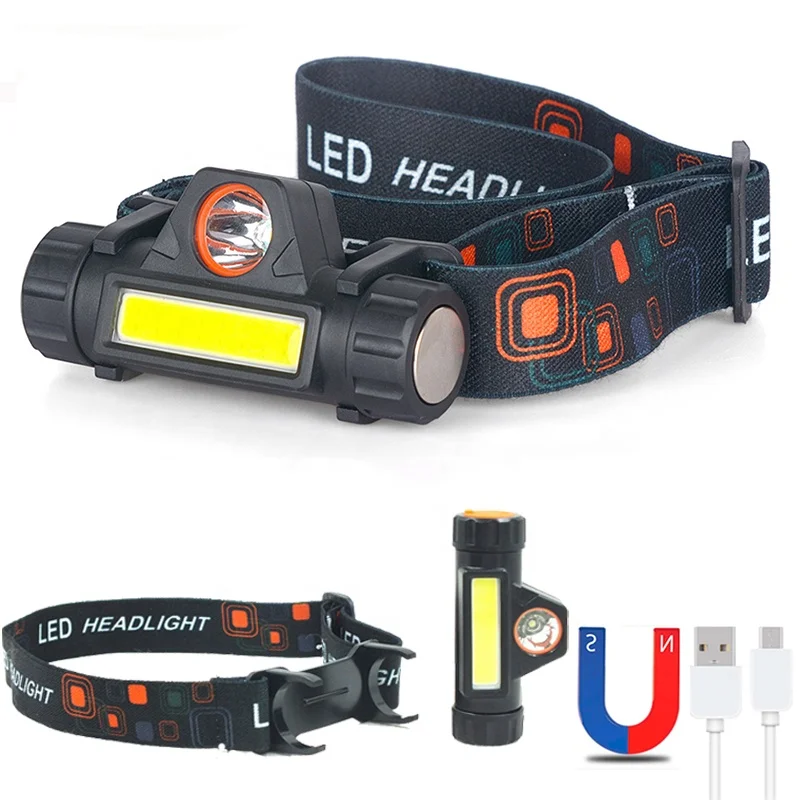 Датчик XP-G Q5 светодиодный налобный фонарь с зумом-встроенный Usb перезаряжаемые 18650 батарея Лампа фара рабочий свет