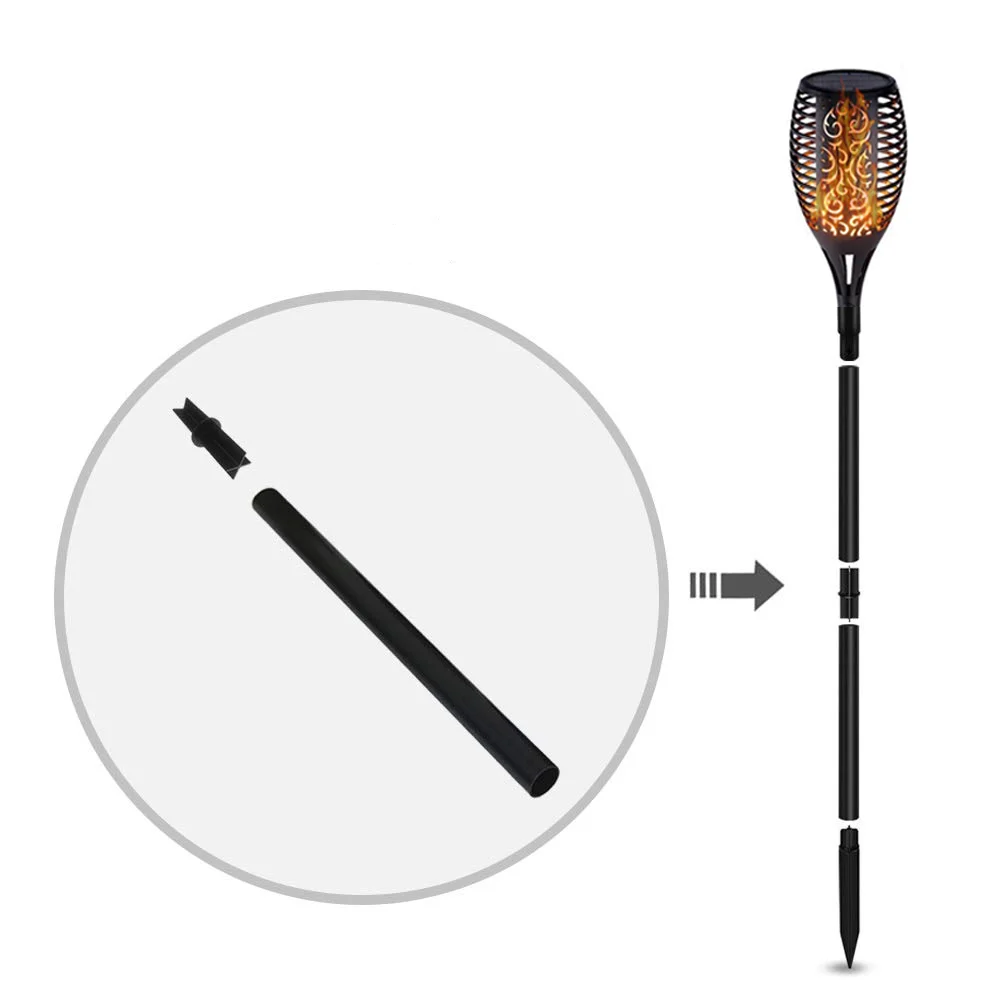Solar Torch Flame Dancing Light Led Flickering Gar Torch Light Powerful Hunter Solar Flashlight