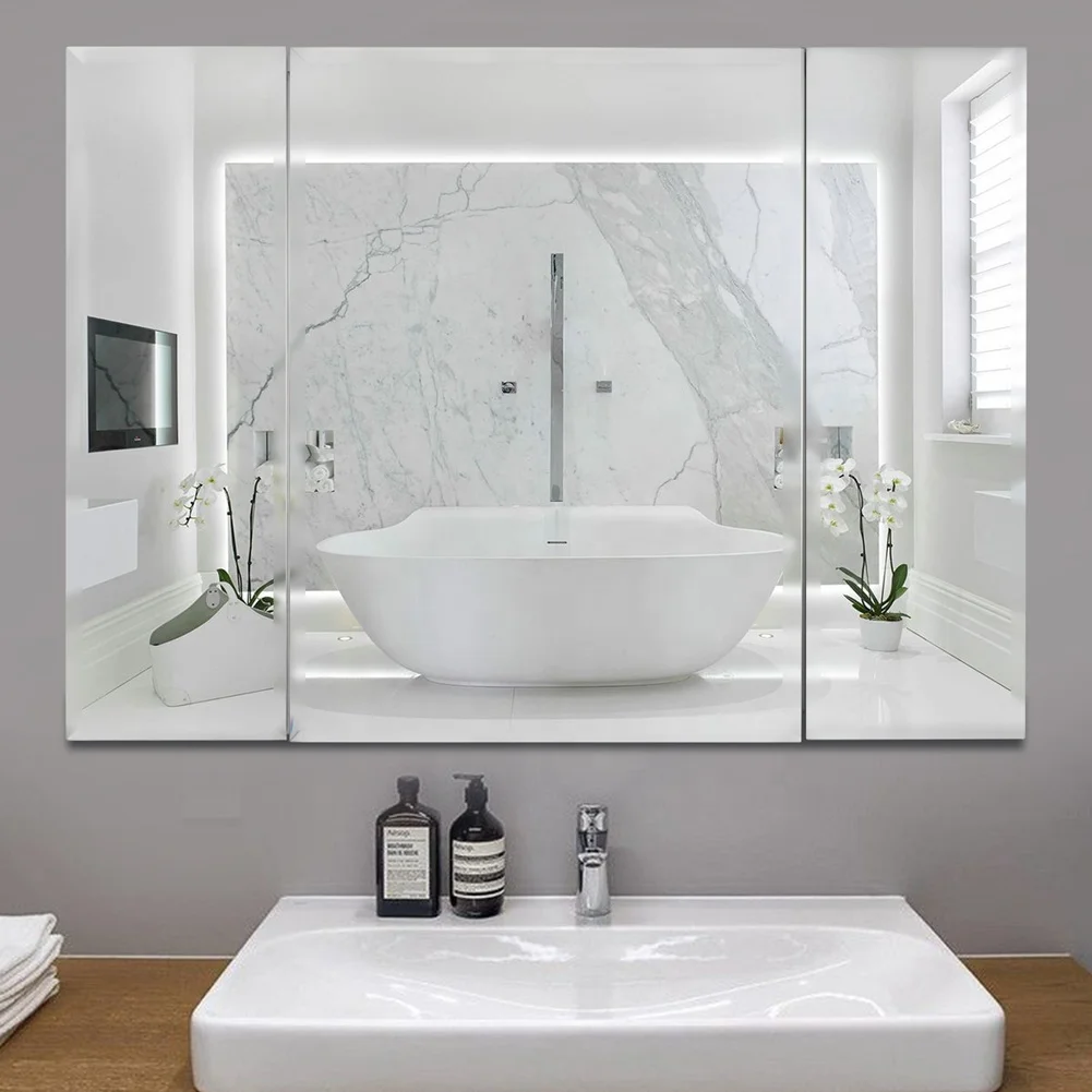 Wall mounted mirror cabinet modern medicine cabinet vanity bathroom mirror cabinet