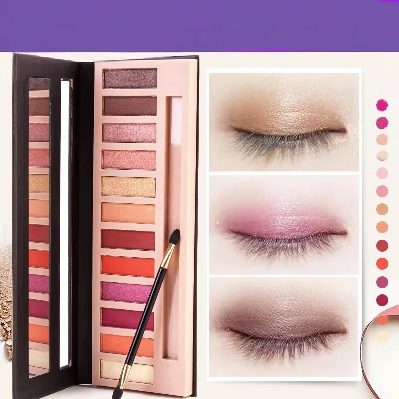 Queens factory  Hot Selling 12 Colors Smokey Makeup Eyeshadow Palette Long Lasting Waterproof Eyeshadow Palette