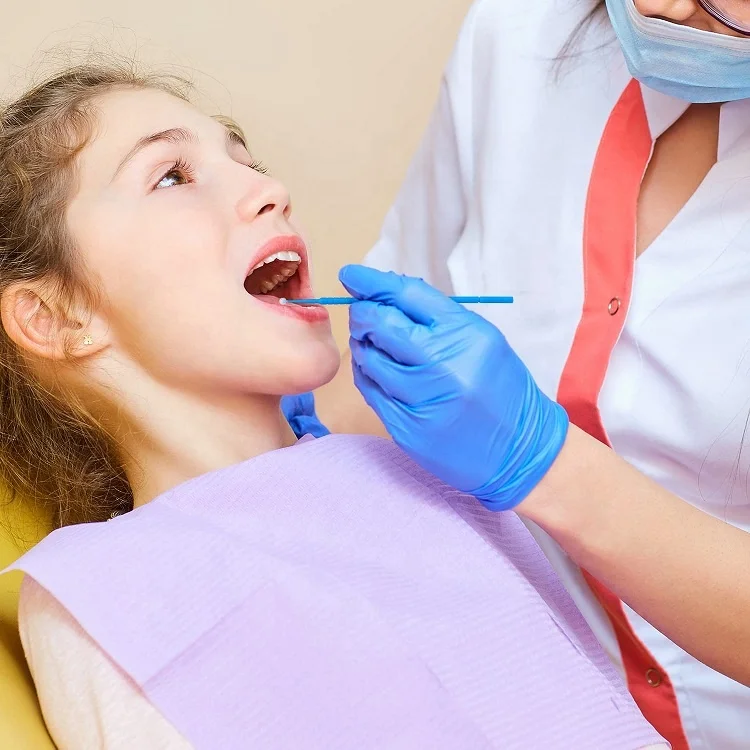 wholesale consumable 100pcs micro fiber tip brush dental disposable micro applicator brushes