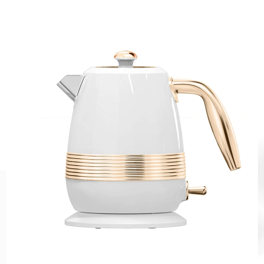 Oem White Gold Electric Kettle Stainless Steel Body Water Boiler Heater For Cofe Tea