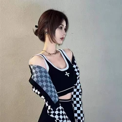 Summer Casual Sets Sleeveless Two Piece And Vest Women Short Sexy Knit Skirt Set