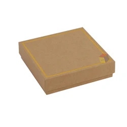 eco friendly food grade brown kraft paper gift candy packaging hard cover chocolate box with grid and divider