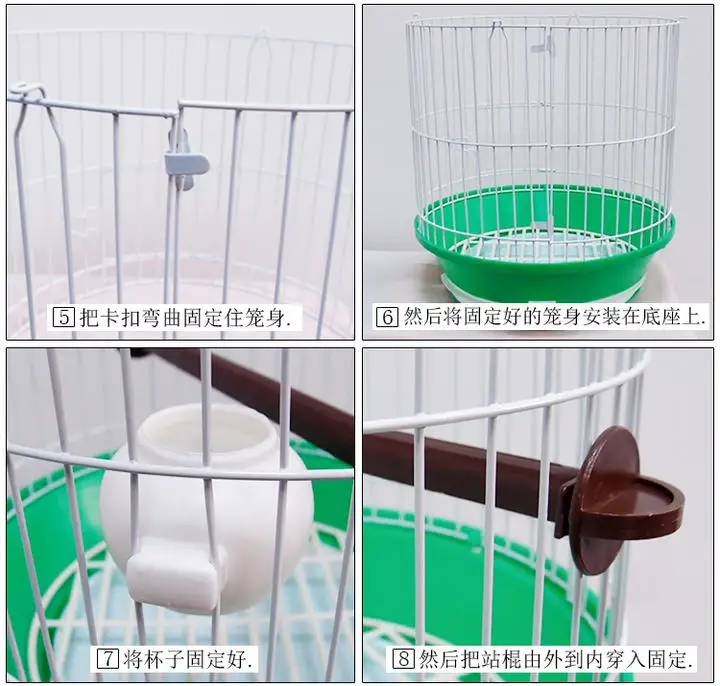 Factory Direct Sales Outdoor Wire Bird Garden In stock Iron Ornamental Metal Small canary Steel Bird Cage