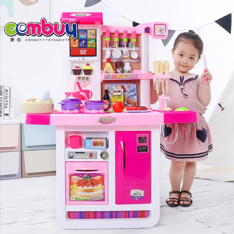Best sale pretend play touch light music toy folding kitchen tables