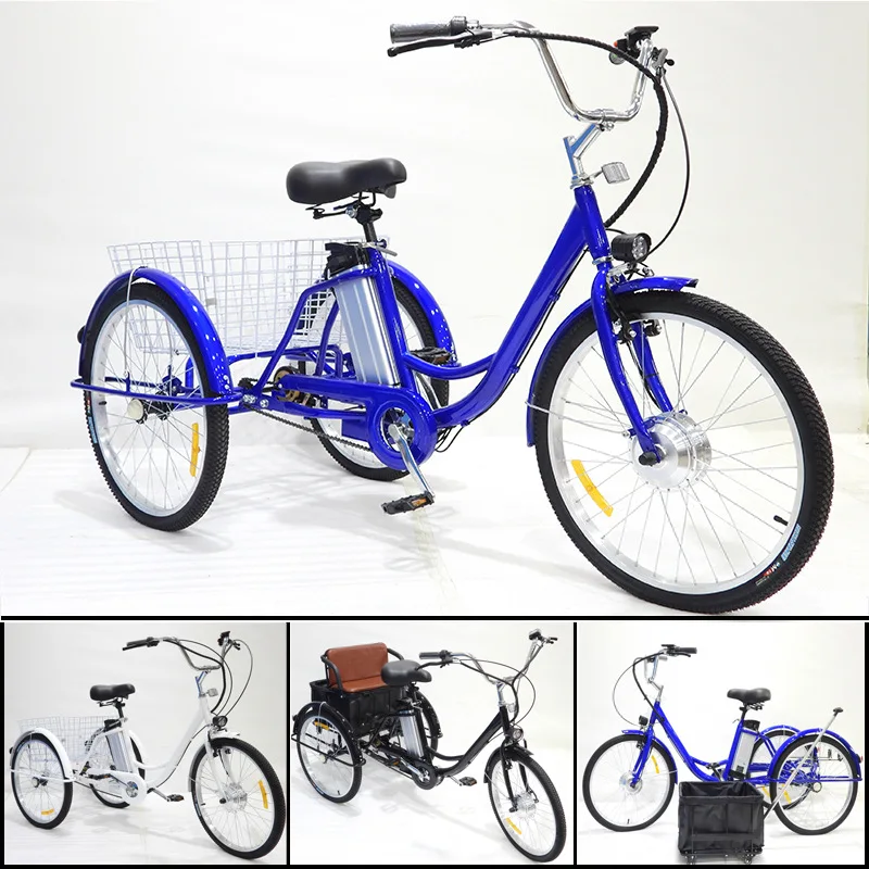 Electric Trike 48V 250W/500W Electric Tricycle 3wheel Cargo Bike With Rear Suspension For Adult
