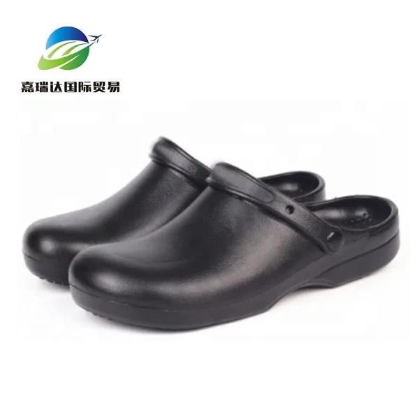 Slip Resistant Waterproof EVA Black Hospital Doctors Nurse Unisex Work Safety Shoes Kitchen Chef Shoes
