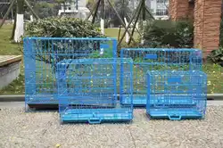 Wholesale Multiple Sizes Black Metal Dog Stainless Steel Durable Outdoor Large Folding pet cages carriers