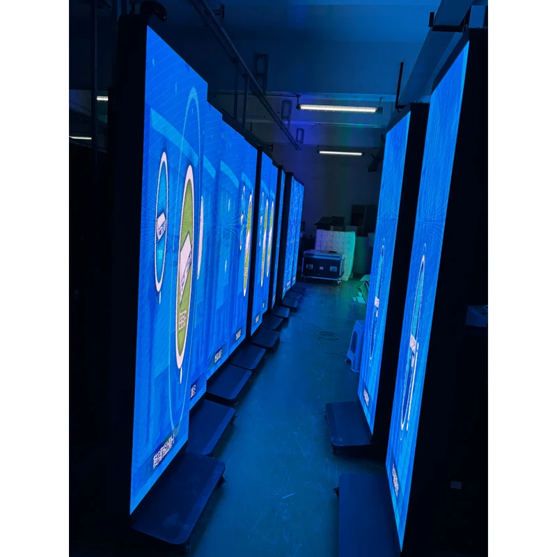 GOB P2.5 digital display with wheels portable wall led display led poster screen outdoor display stand customized led screen