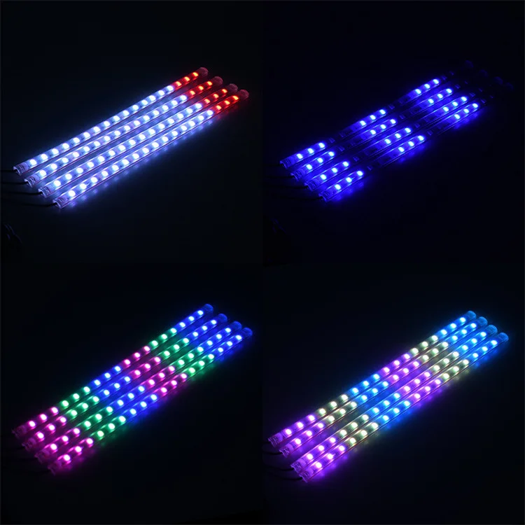 Car LED Light Strip Foot  App Control Voice Control USB Connector Atmosphere Light 36-72 LED Car Colorful Atmosphere Light