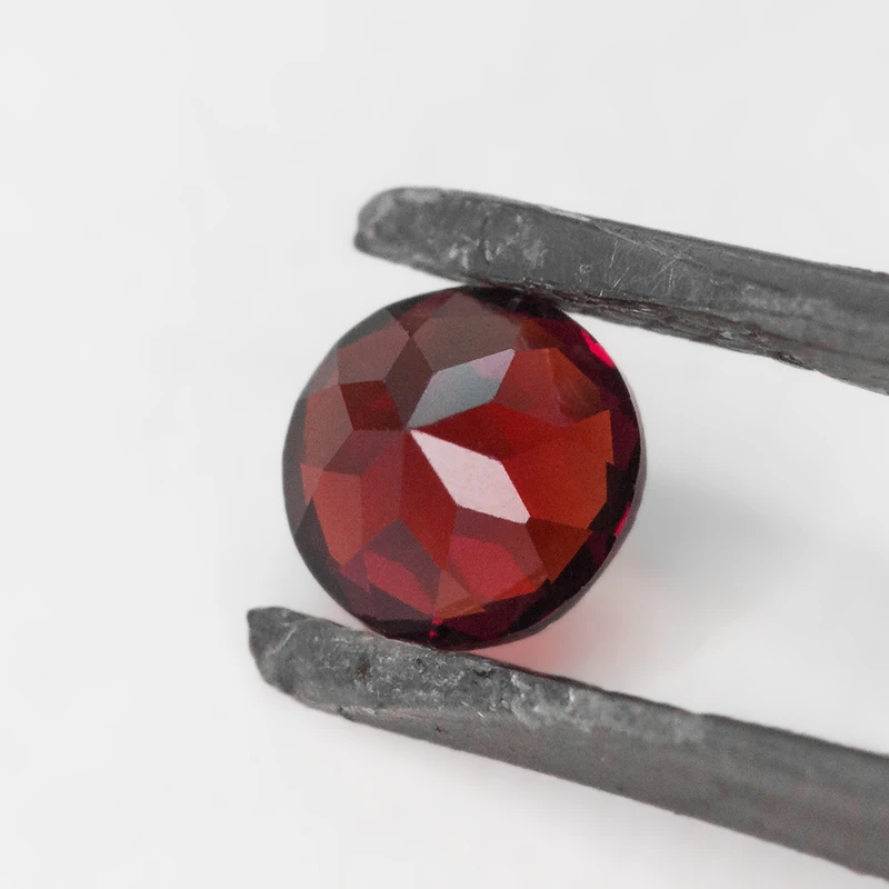 Natural Red Garnet Round Cut Loose Gemstone Price Per Grams