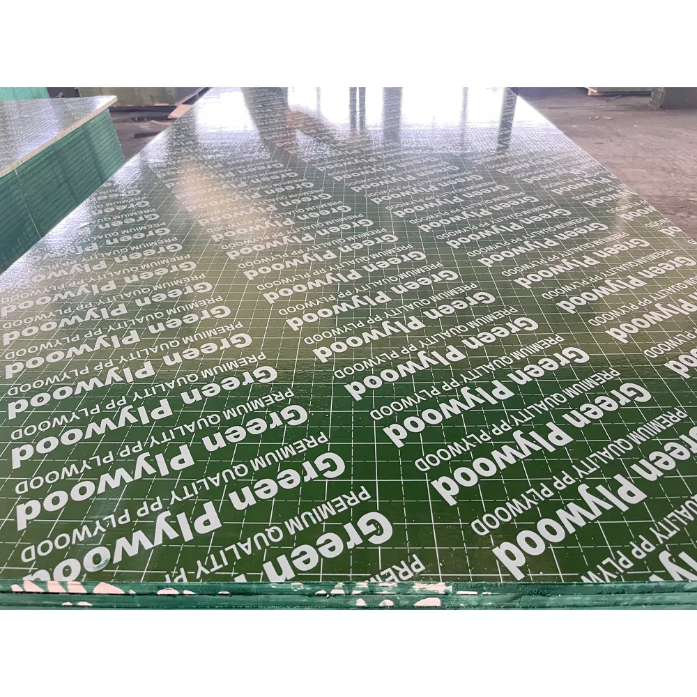 Оптовая продажа 12 мм 15 18 зеленая пластиковая полипропиленовая пленка фанера из бука Меламиновый шпон поверхность 1 год строительства