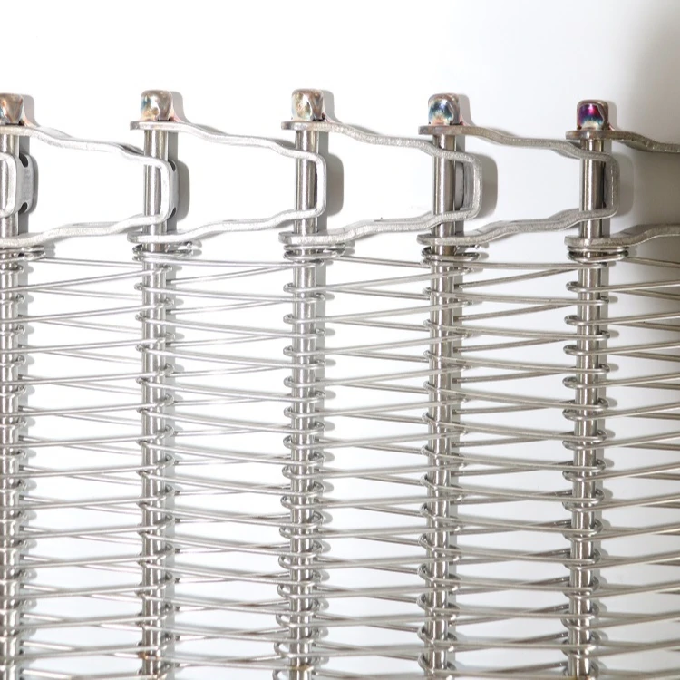 Stainless Steel Wire Mesh  Metal Spiral Grid Sushi Conveyor Belt Price